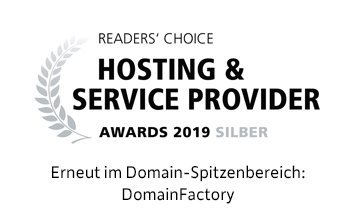 Readers' Choice: Silber Award 2019 Hosting & Service Provider