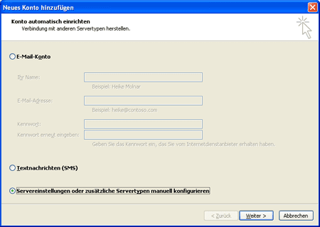 Screenshot: Neues E-Mail-Konto hinzuf&uuml;gen