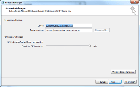 Screenshot: Neues E-Mail-Konto hinzuf&uuml;gen
