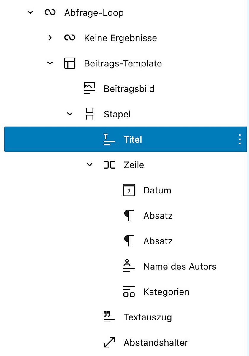 Abbildung - Kategorieseiten in WordPress - Der Abfrage-Loop