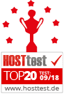 In den Top 20 der Hosttest Awards 2018