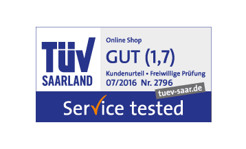 TÜV: Service tested mit Note 1,7 (07/2016)