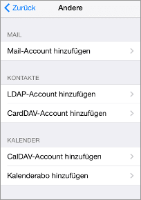 Mail-Account hinzuf&uuml;gen