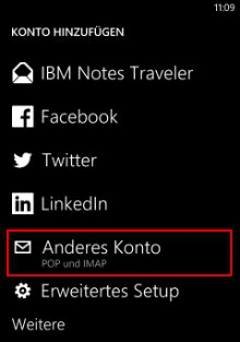 Windows Phone 8: Konto hinzuf&uuml;gen