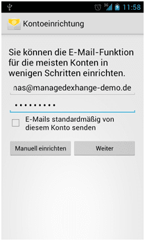 Android: E-Mail einrichten