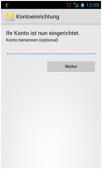 Android: Einrichtung abschlie&szlig;en