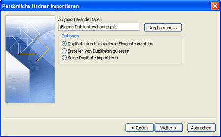 Abbildung: Zu importierende Datei w&auml;hlen