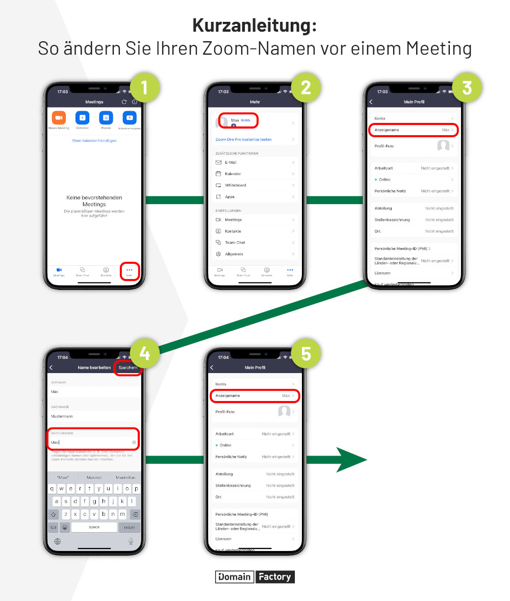 Abbildung - Zoom-Namen auf dem mobilen Gerät ändern - So geht es