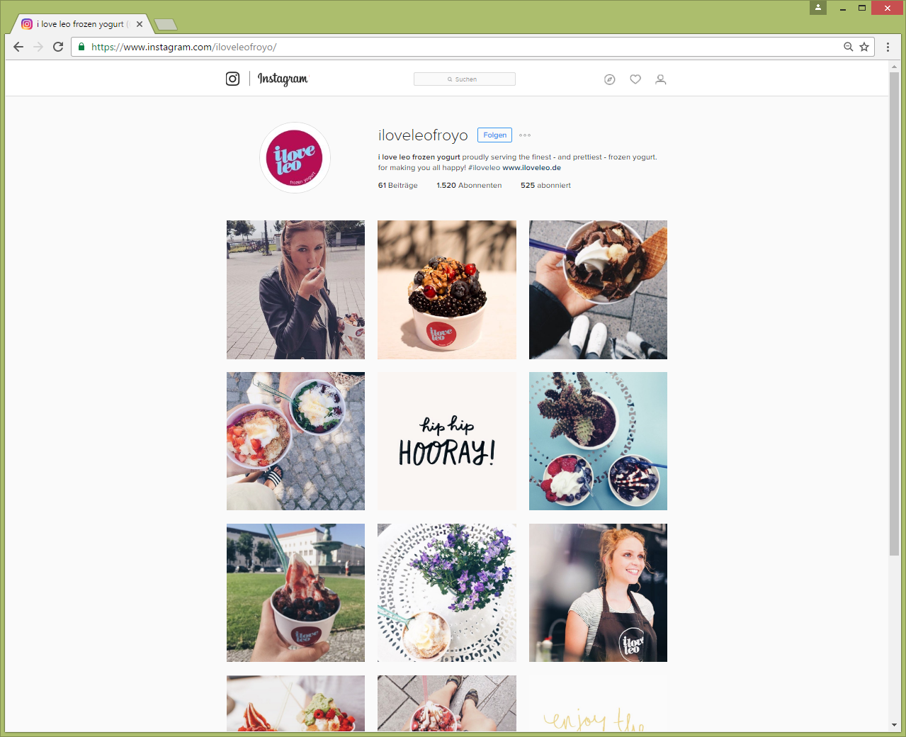 Screenshot von I Love Leo auf Instagram