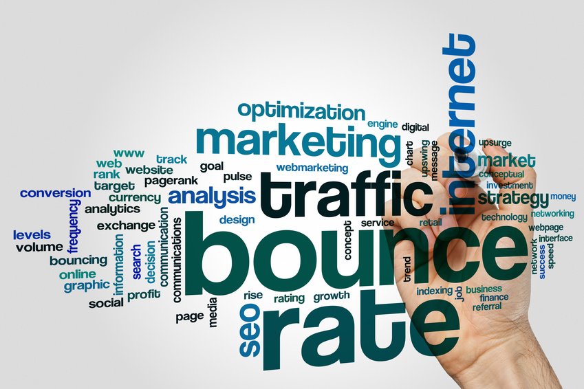 Bounce rate word cloud