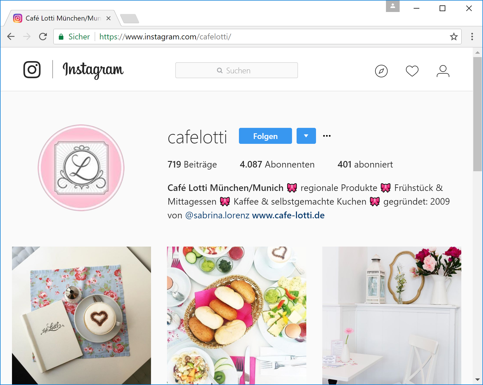 Instagram Cafe Lotti