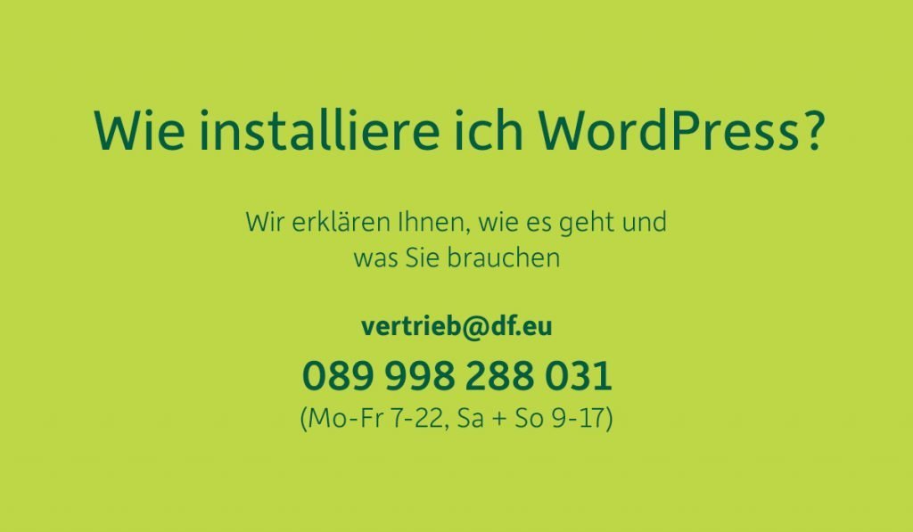 Wie installiere ich WordPress - Tipps vom DomainFactory Support