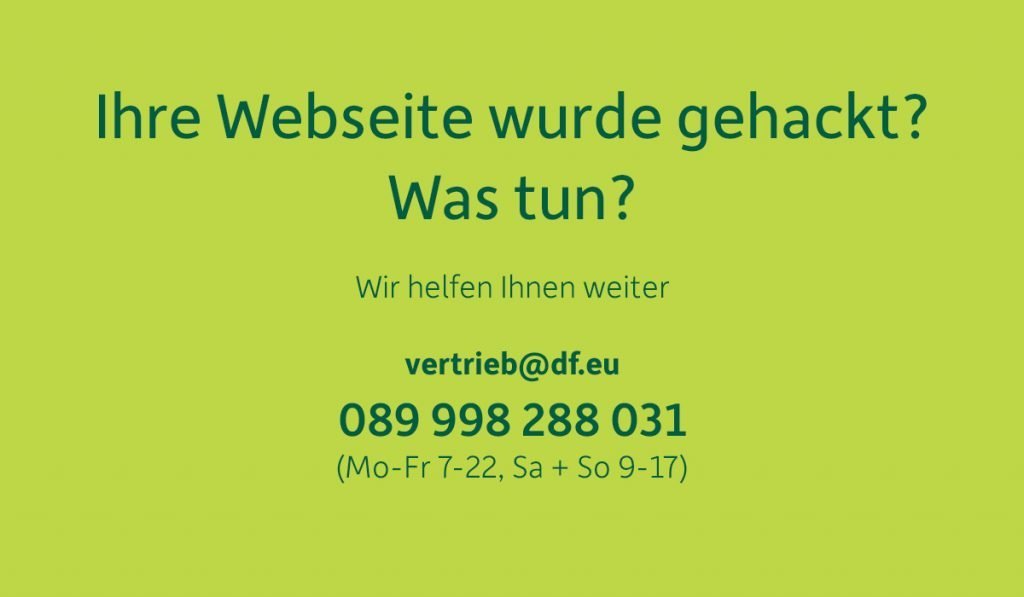 Meine Webseite wurde gehackt - was tun? - Tipps vom DomainFactory Support