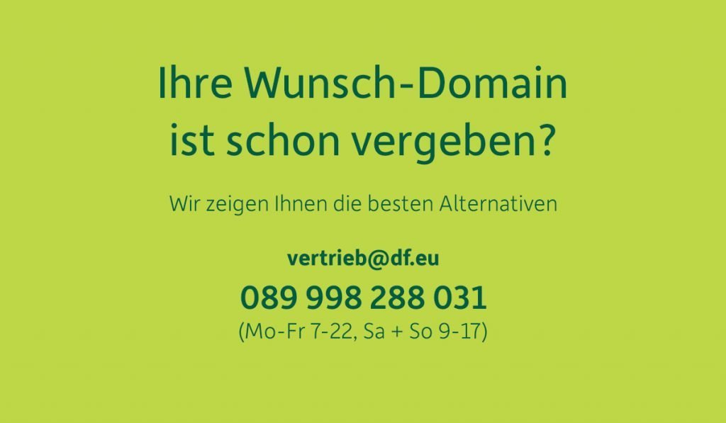 Ihre Wunsch-Domain ist schon vergeben? - was tun? - Tipps vom DomainFactory Support