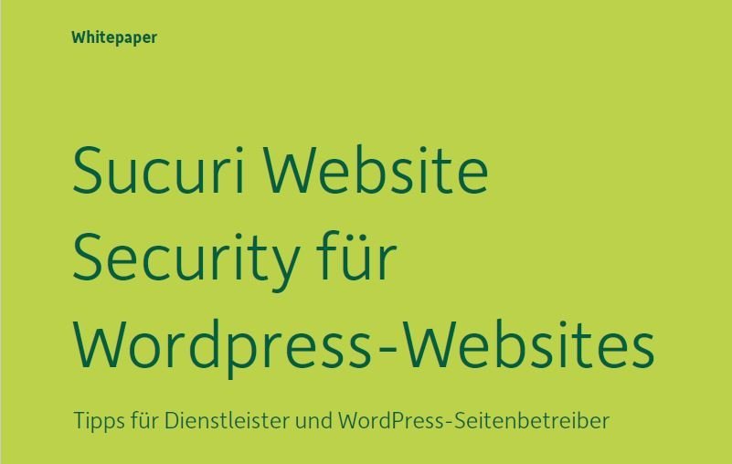 Abbildung - Titelseite - Sucuri Website Security für WordPress-Webseiten