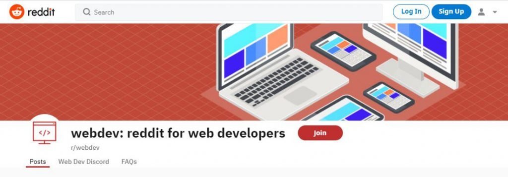 Abbildung: webdev: reddit for web developers