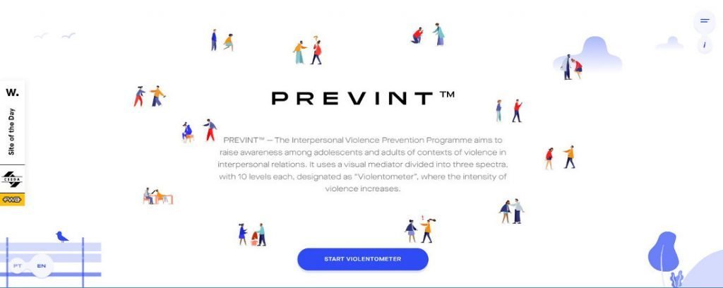 Inspirationen für Webdesigner - Webseite Prevint