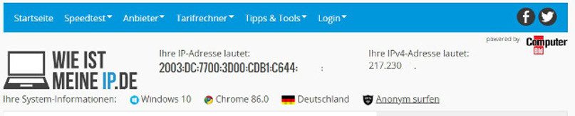 Wie Sie Ihre IP-Adresse finden - Abbildung 4 - Wie ist meine IP.de