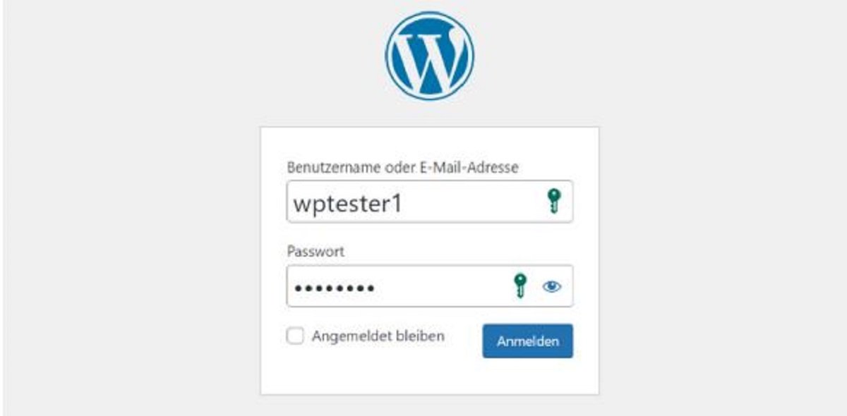 Screenshot WordPress Installation