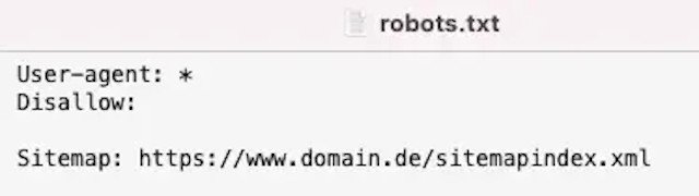 Abbildung - Beispiel für eine robots.txt Datei