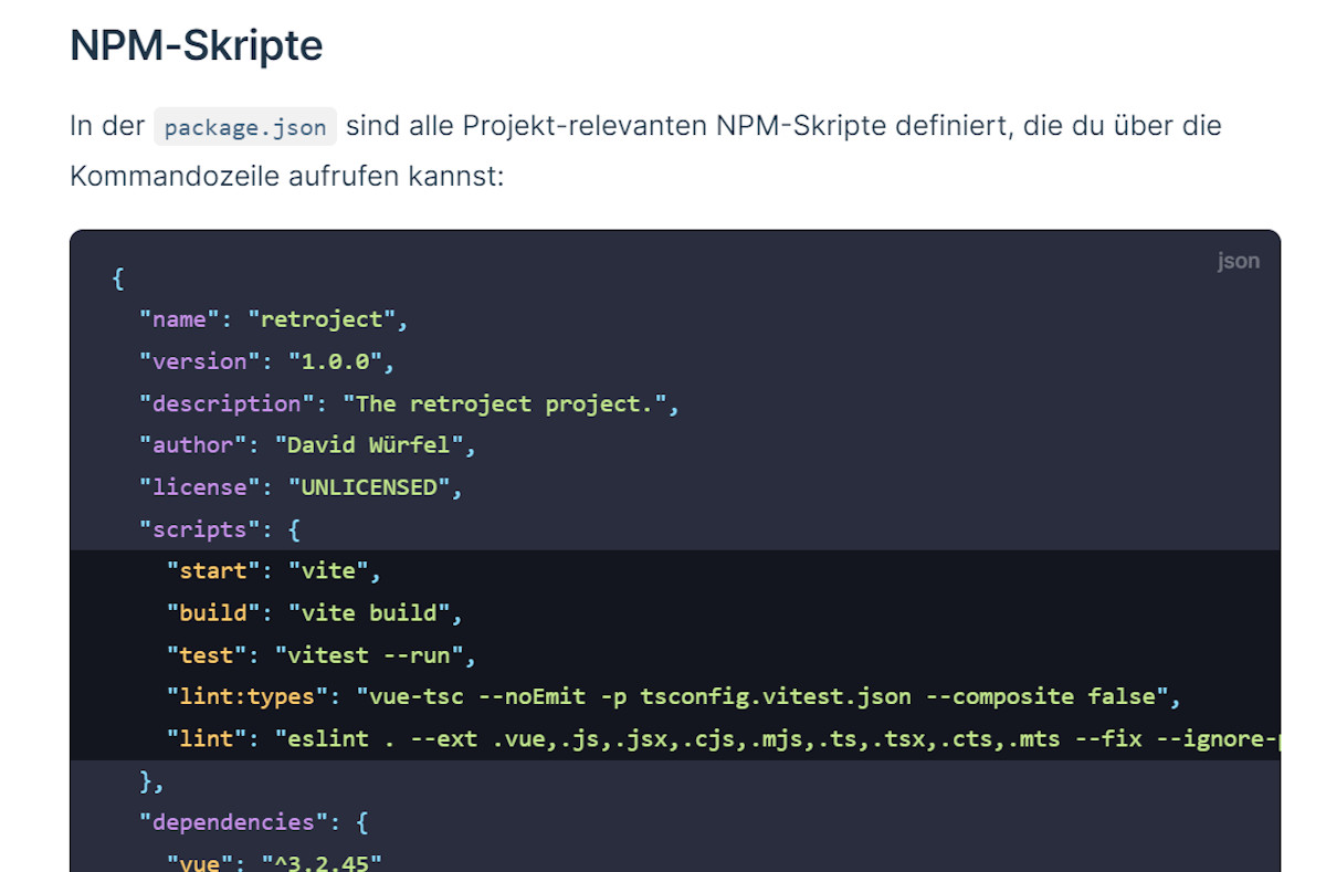 Abbildung 5 - NPM-Skripte