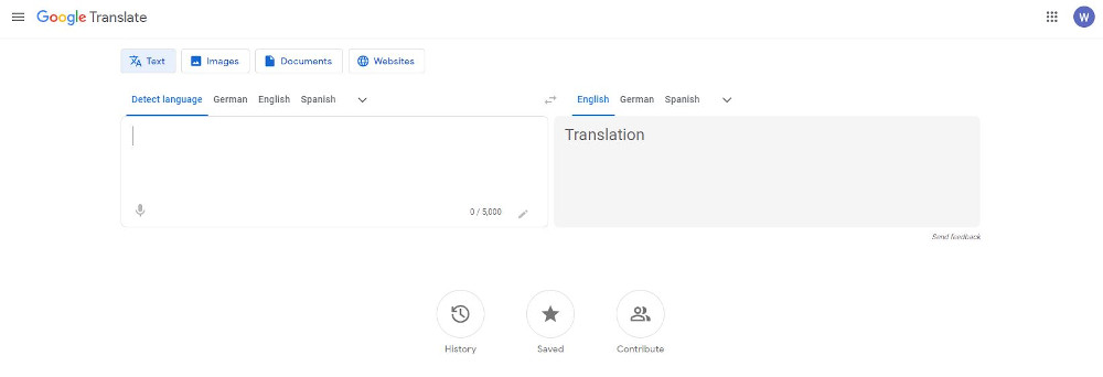 Abbildung - Google Übersetzer