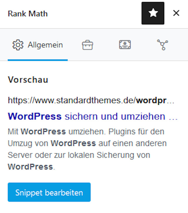 Abbildung: Metatext in RankMath SEO