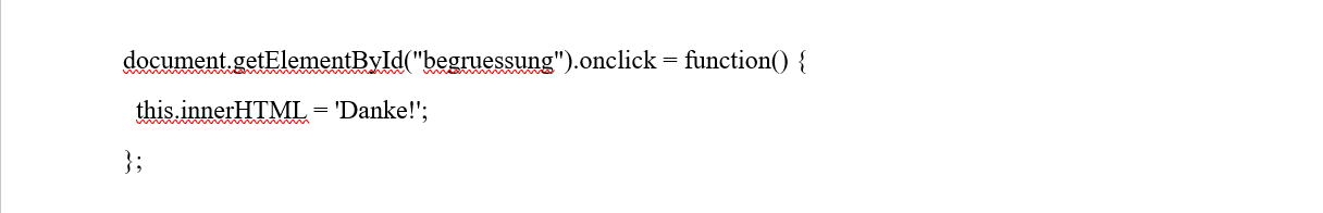 Abbildung: Codebeispiel Externes JavaScript