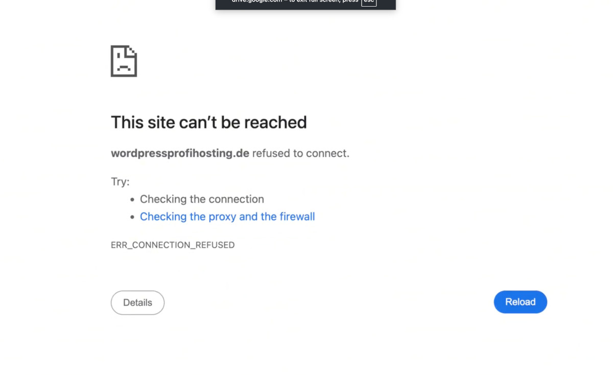 Abbildung: Screenshot: Hinweis nach Domain-Verknüpfung