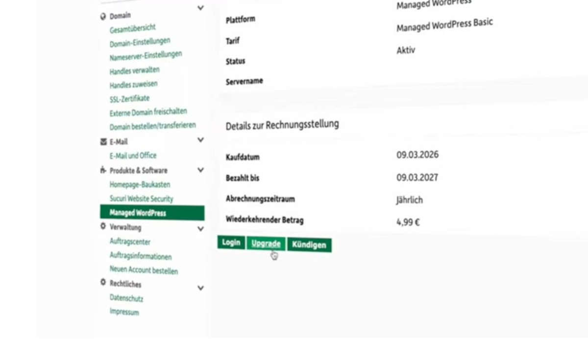 Abbildung: Upgrade starten